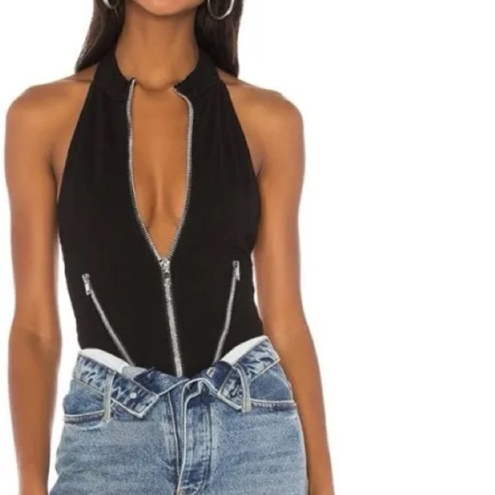 I.AM.GIA ZipUp Black Bodysuit